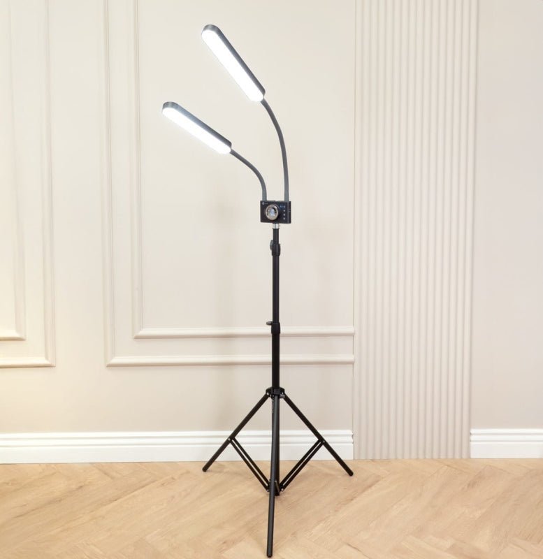 Lampa kosmetyczna dwuramienna Duo Studio - Czarna