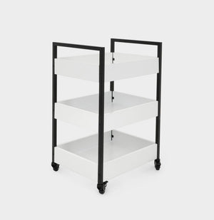 Cosmetics shelf on wheels - WHITE