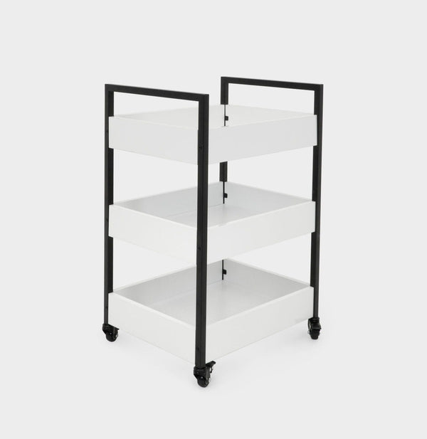 Cosmetics shelf on wheels - WHITE
