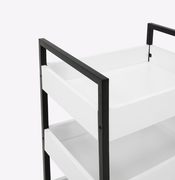 Cosmetics shelf on wheels - WHITE