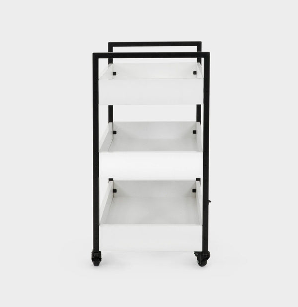 Cosmetics shelf on wheels - WHITE
