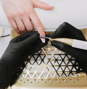 Pochłaniacz pyłu manicure nablatowy V1 ONE FLOW 60W Złoty - Studio Bay