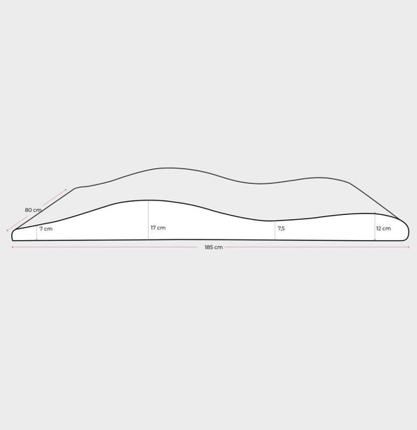 Poszewka na materac coucou CLOUD 2.0 80 cm - Czarna - Studio Bay